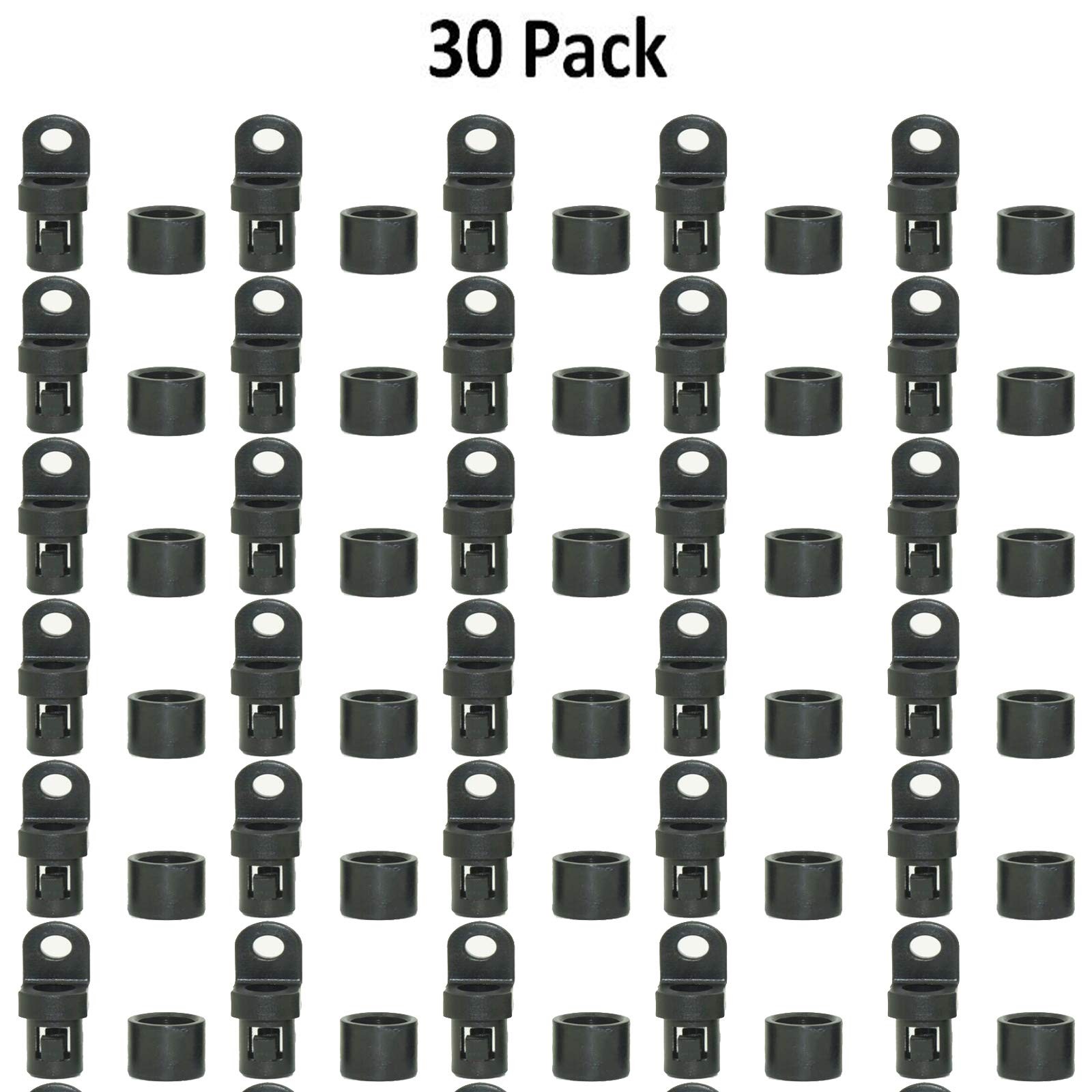 Pack of 30 1/4″ Rope Terminal for 1/4″ Bungee Elastic Shock Cord Pad Hook End…