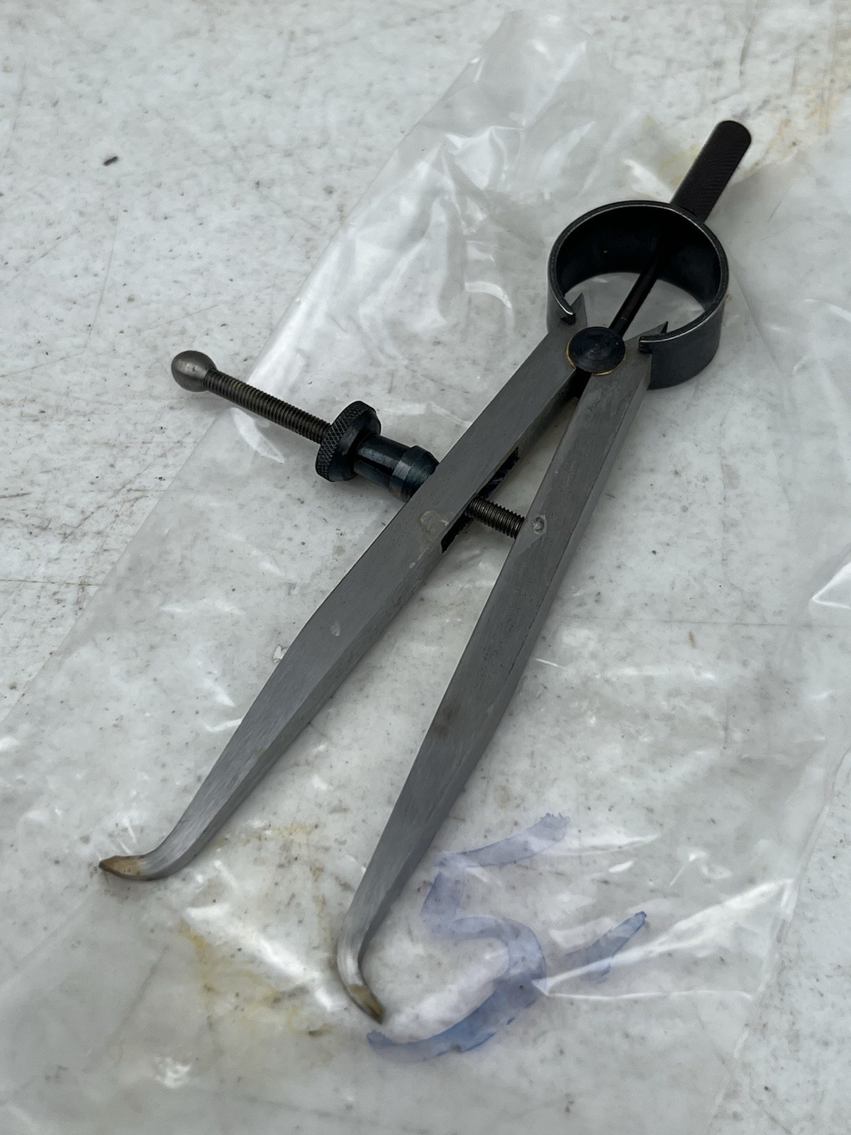 vintage ALVIN Germany Drafting Machinist 4″ inside Calipers Dividers w/ Spring