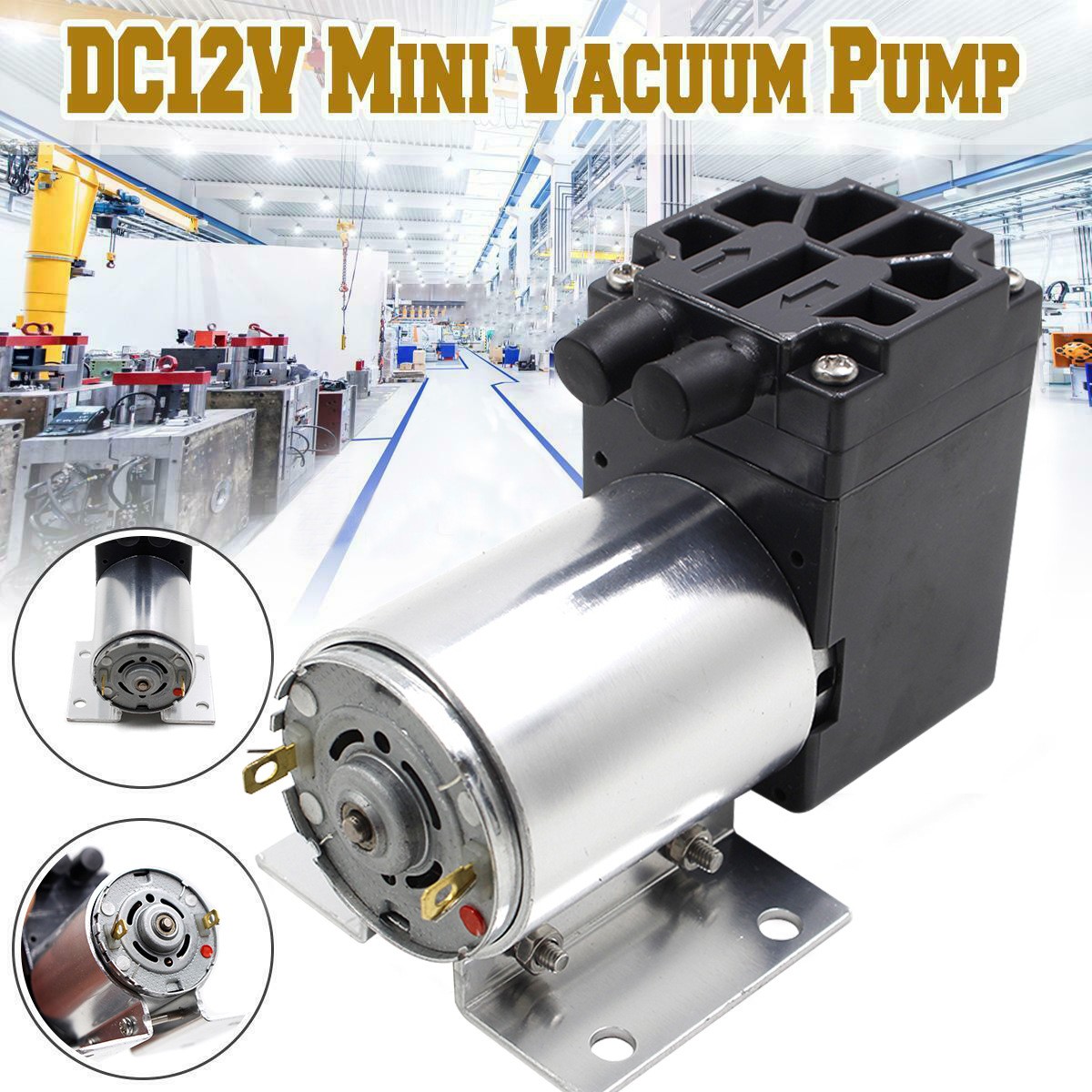 DC12V 65-120kpa Micro Vacuum Pump High Pressure Suction Diaphragm Pump Holder