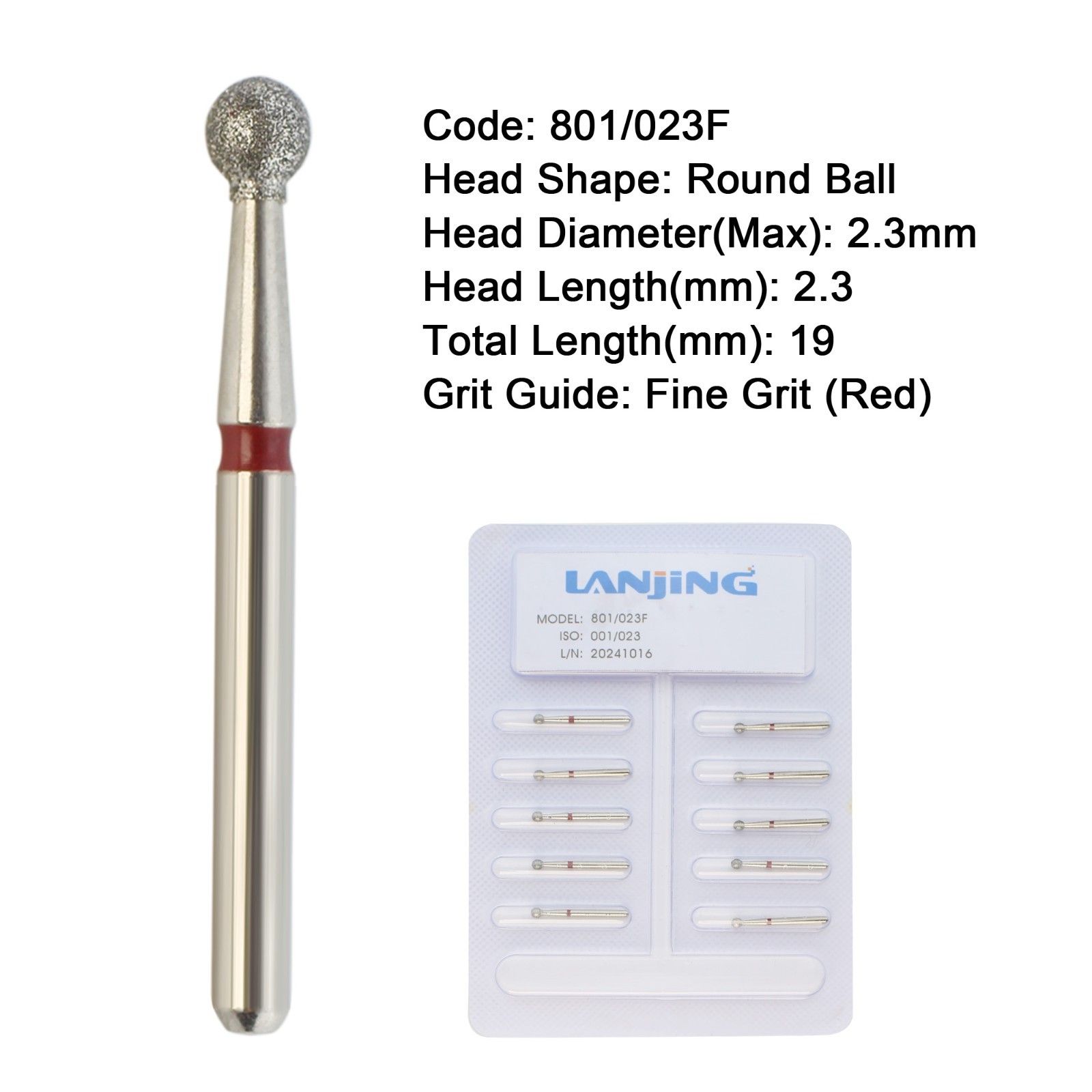 Dental Diamond Burs Round End Taper 330 Pear Barrel Long Surgical Bur High Speed