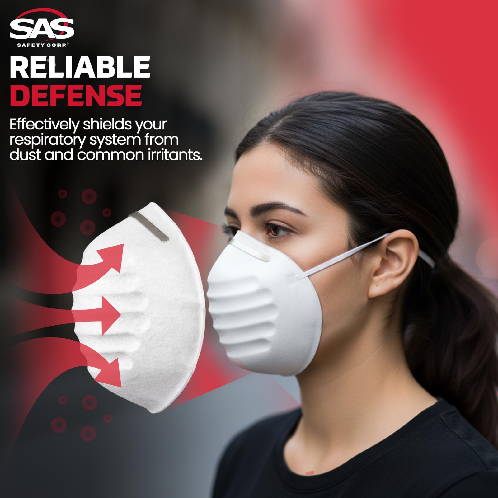 SAS Safety 2985 Non-toxic Dust Mask Box of 50 1-Pack, Neutral