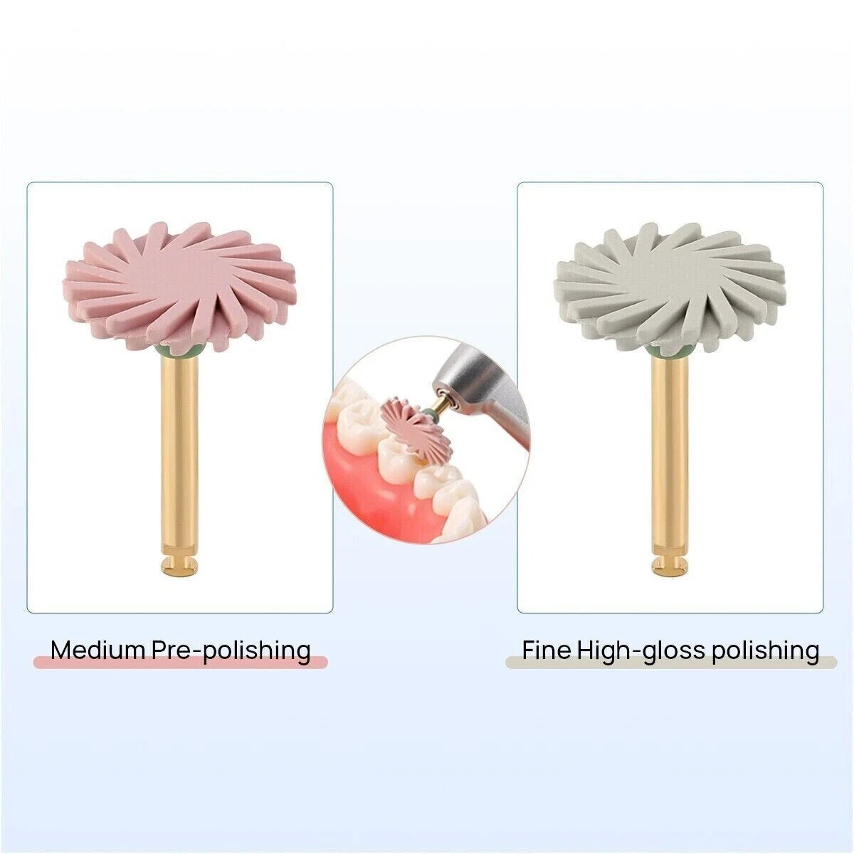 4 Pcs/Pack Dental Composite Polishing Wheel Silicone Diamond 135°C Autoclavable
