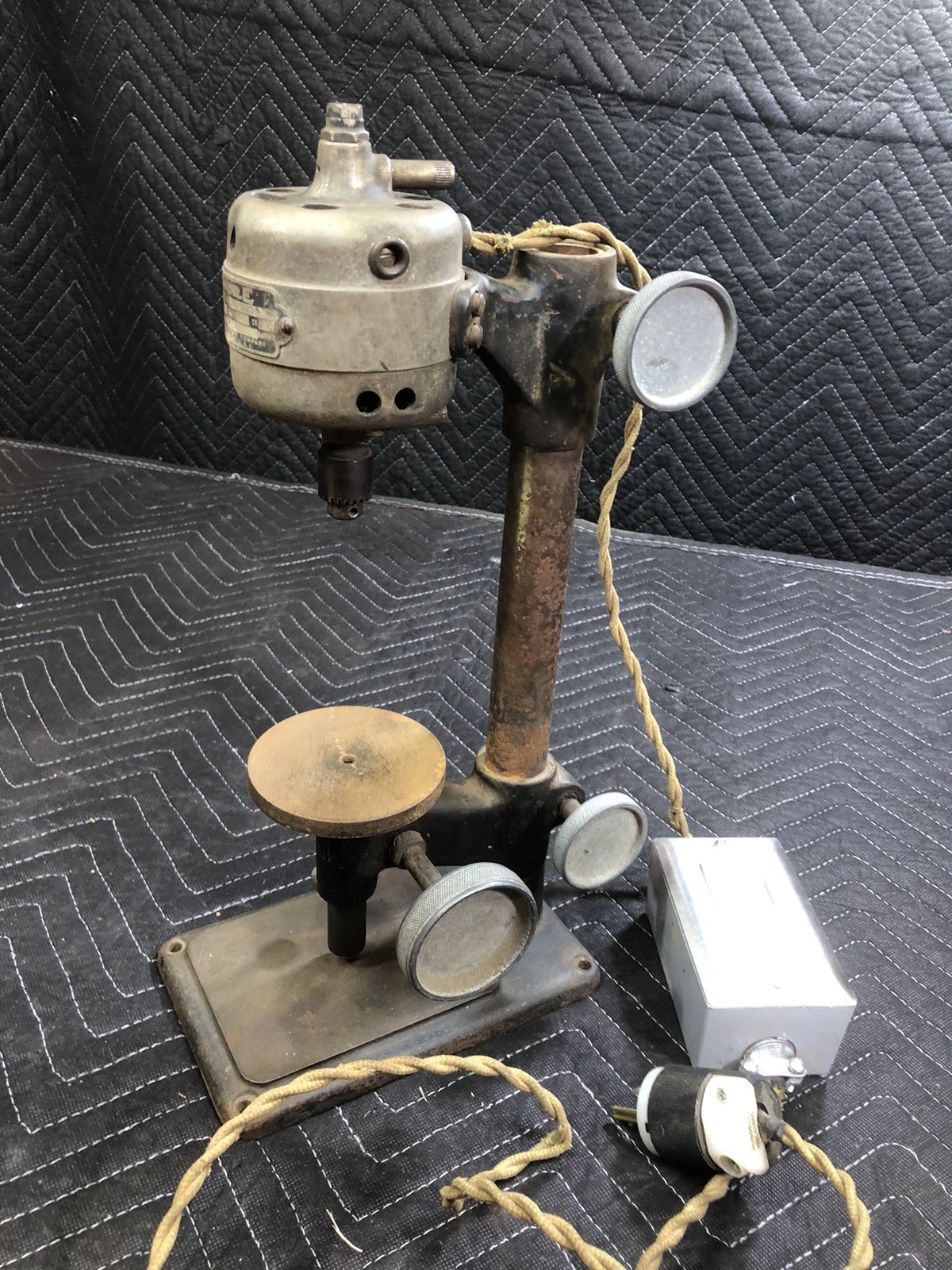 DUMORE Variable Spd. Bench Style Drill Press Watchmaker/Jewelers “Tested Works”