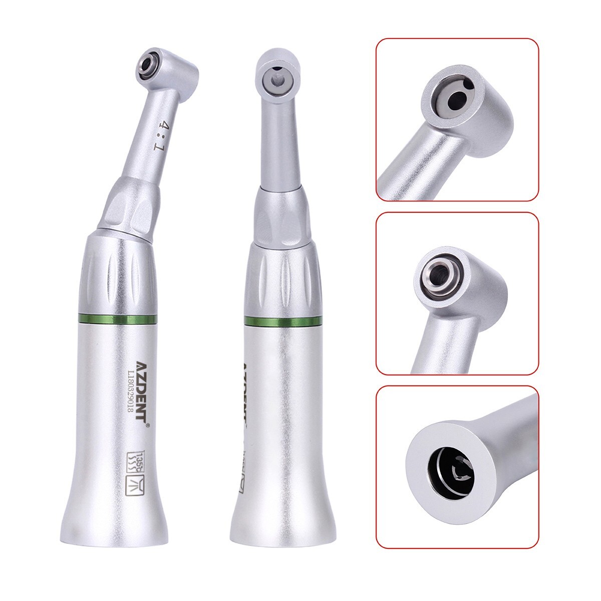 Dental 4:1 Reduction IPR System Contra Angle Handpiece+9pcs Interproximal Strips