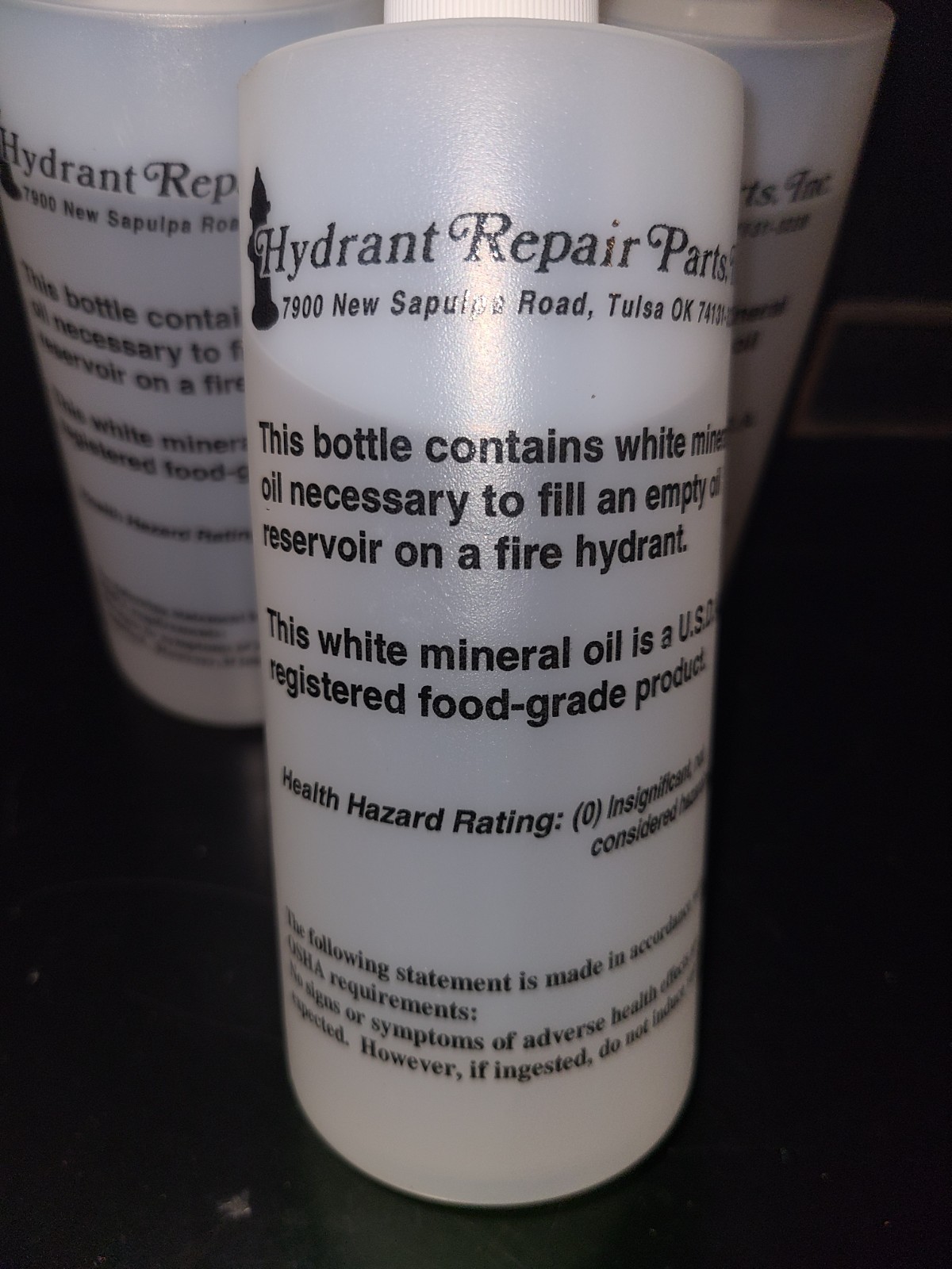 Hydrant Repair Parts HRPI- Fire Hydrant Reservoir Mineral Oil / Lubricant–New!