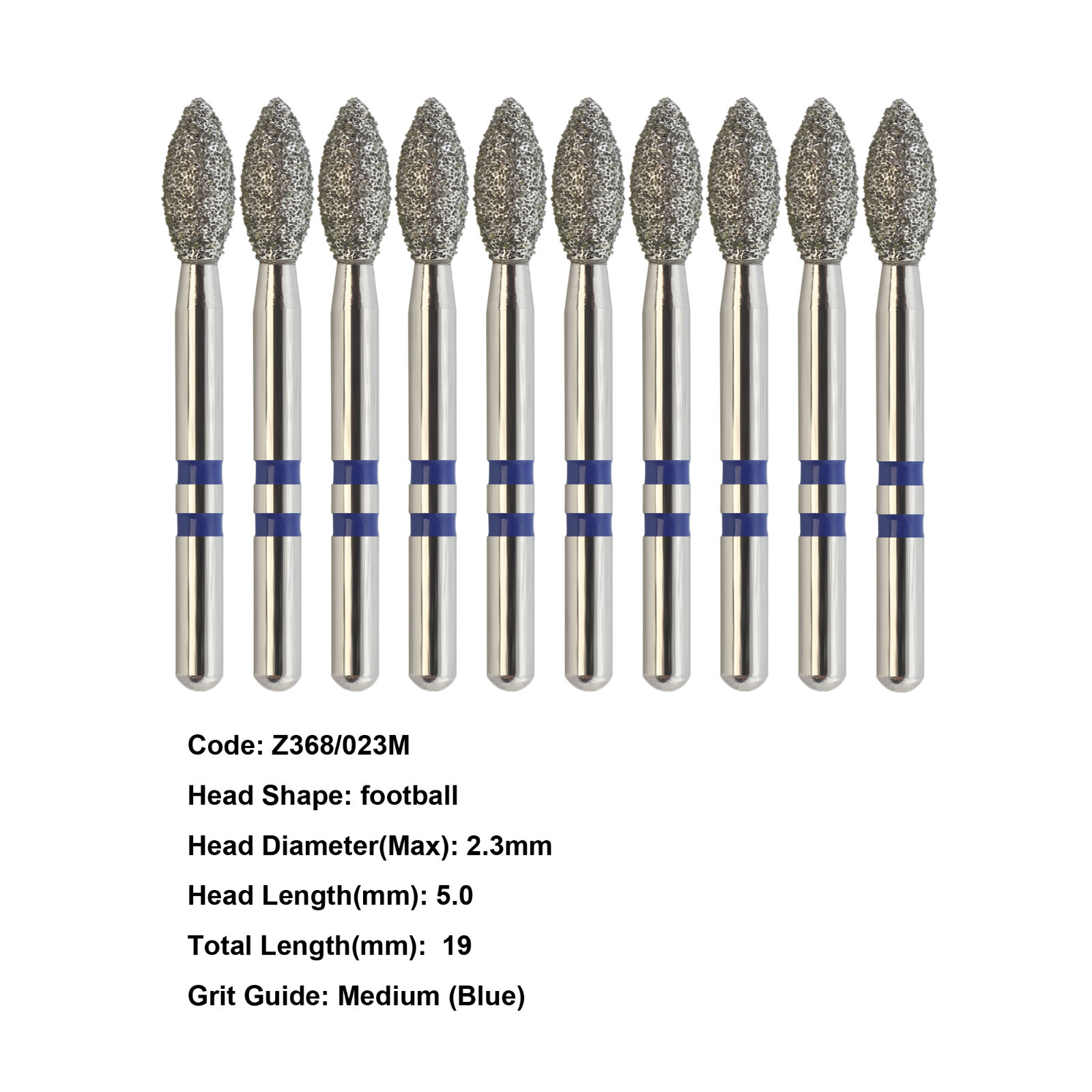 Zirconia Diamond Bur High Speed Bur FG Z368 Z856 Z850 Z881 Z379 Fine Medium Grit