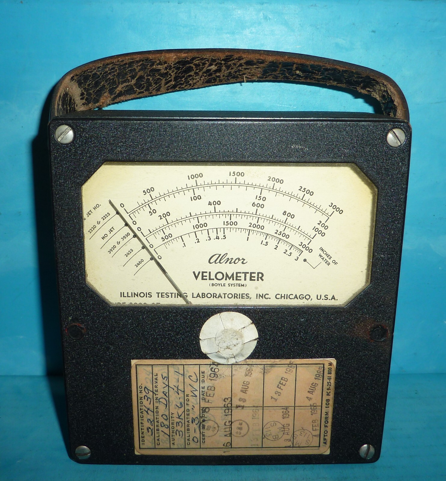 Alnor Type 3002-2F Velometer Good Condition