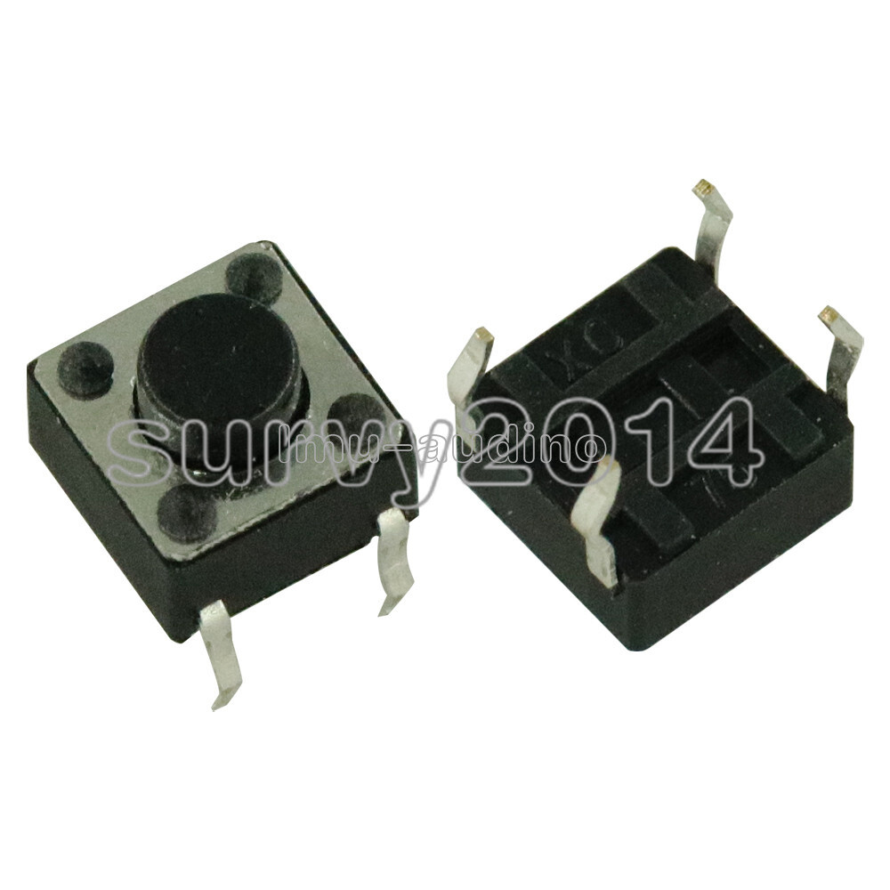 100PCS 6x6x5mm DIP Through-Hole 4pin Tactile Push Button Switch Momentary