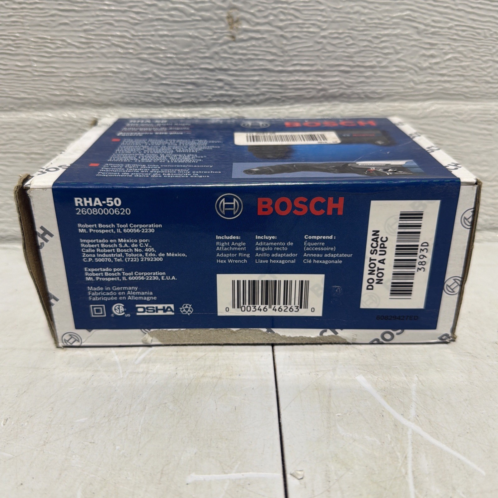 BOSCH RHA-50 SDS Right Angle Attachment,4-1/2 in.L 35KF98