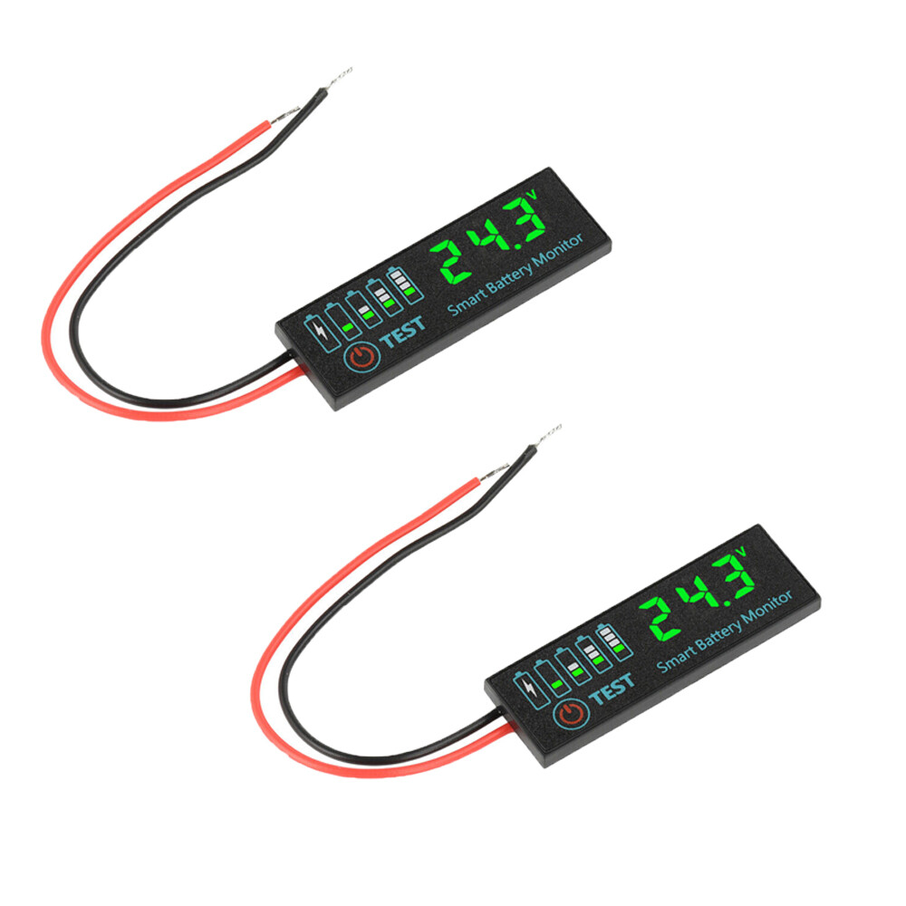 2pcs DC7-55V Lithium Battery Level Indicator Tester LED Voltage Power Monitor US