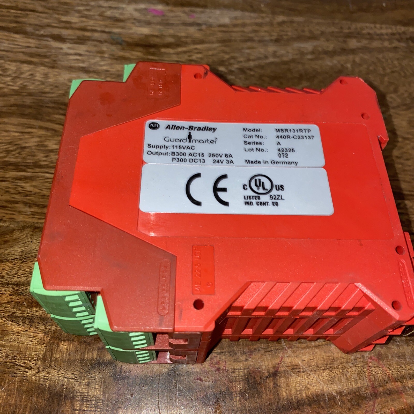 Allen bradley MSR131RTP Master Plus Safety Relay, Used, BD2