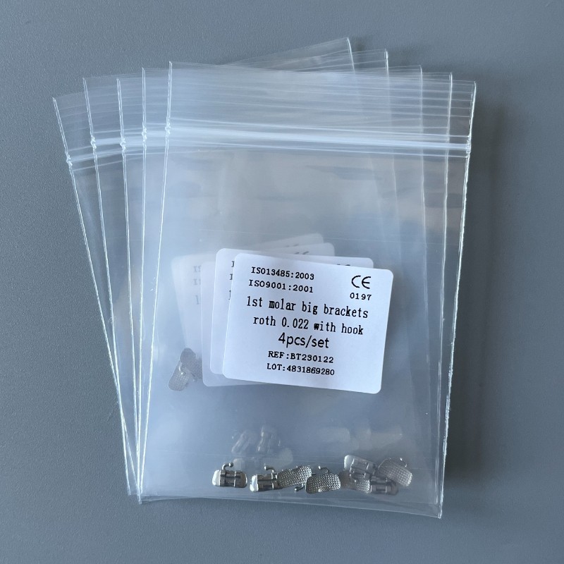 20Sets Dental Orthodontic 1st Molar Wide Big Brackets Roth 022 With hooks
