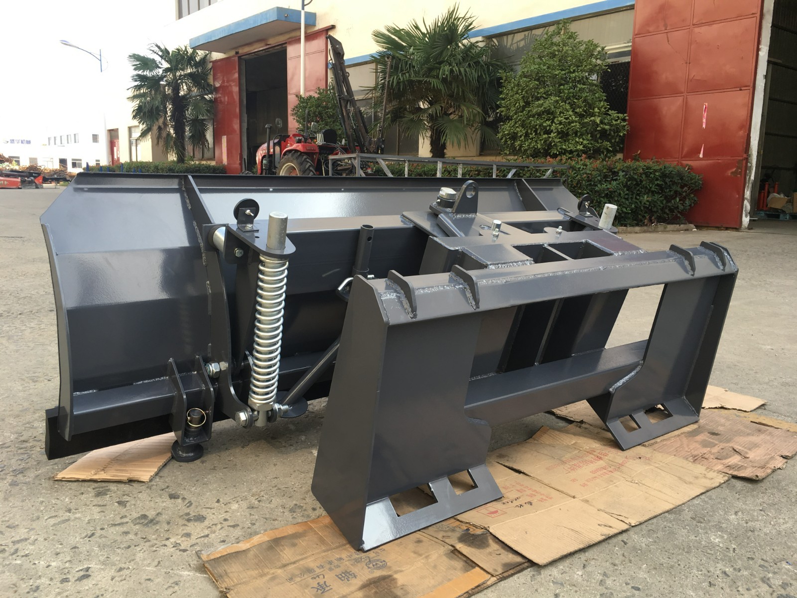 AGT 84in Hydraulic Skid Steer Snow Plow For Mini Skidsteer Attachment Universal