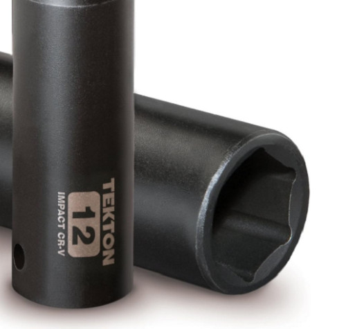 TEKTON 1/2 Inch Drive x 21 mm Deep 6-Point Impact Socket. NEW
