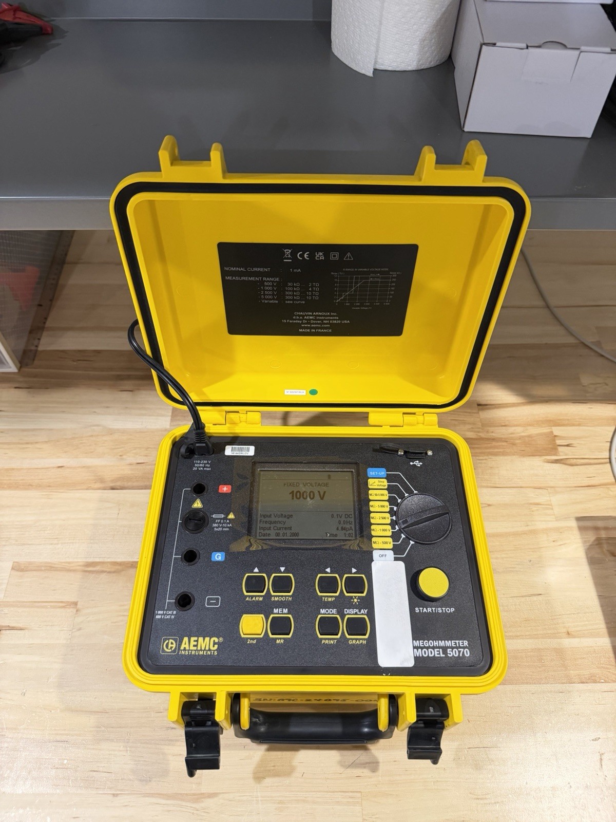 AEMC 5070 MEGOHMMETER GRAPHICAL INSULATION TESTER (FREE SHIPPING)