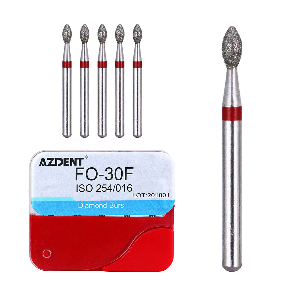 100 pcs Dental Diamond Burs Medium FG 1.6MM For High Speed Handpiece 20 Types