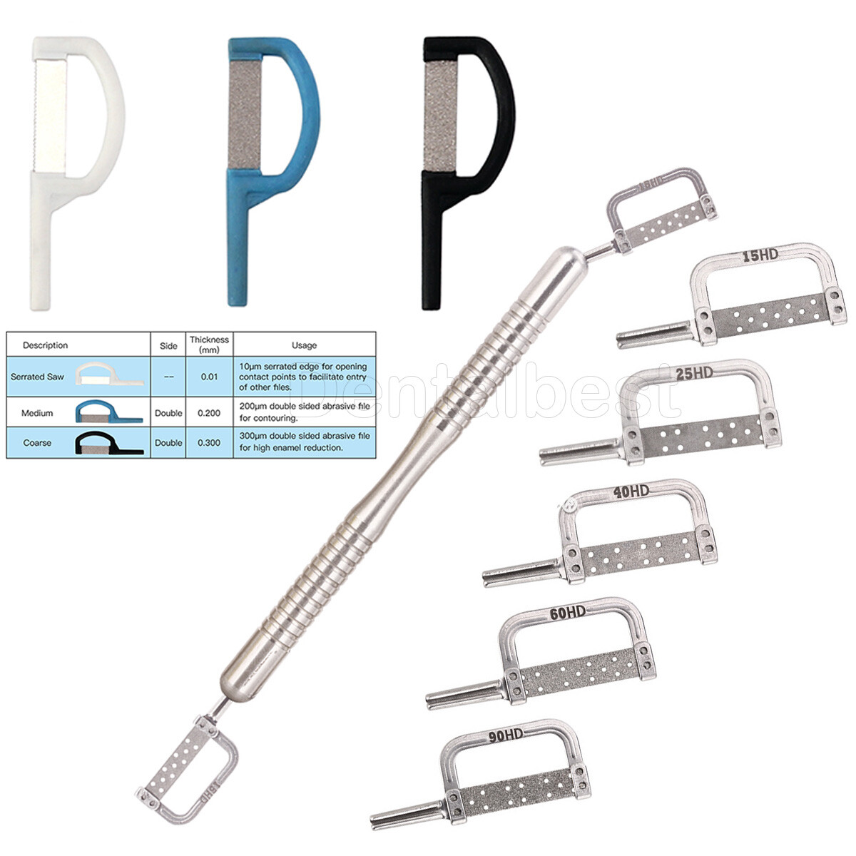 Dental Orthodontic Interproximal Enamel Reduction IPR Automatic Strips / Handle