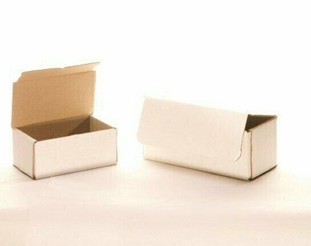 50 4″ X 3″ X 2″ White Corrugated Mailers Die Cut Tuck Flap Boxes Free Shipping