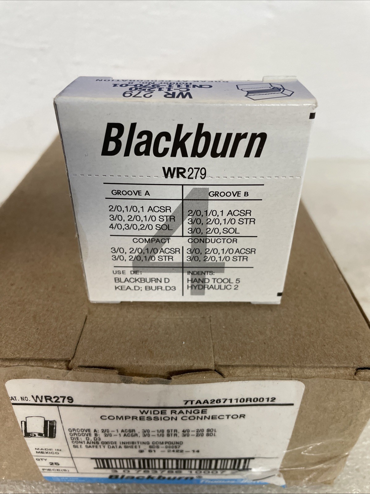 Blackburn WR279 Wide Range Aluminum Tap Compression Connectors Case Of 25 New