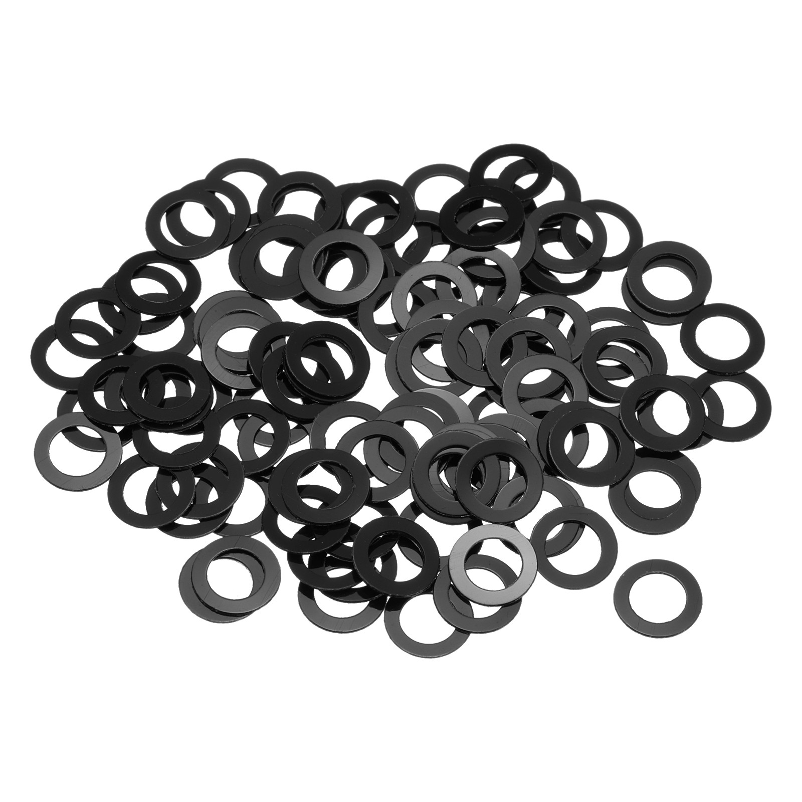 120Pcs M6 Nylon Flat Washers Plastic Washer 6mm ID 12mm OD 0.3mm Thick Black