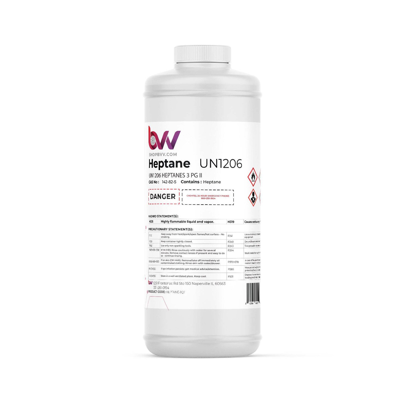 BVV ULTRA High Purity Lab Grade Heptane 99% Pure