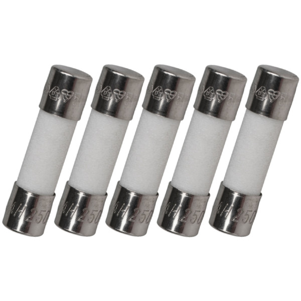 Pack of 5, F5AH250V, F5A 250V, F5 H250V, F5A 250V, F5H250V Cartridge Ceramic Fus
