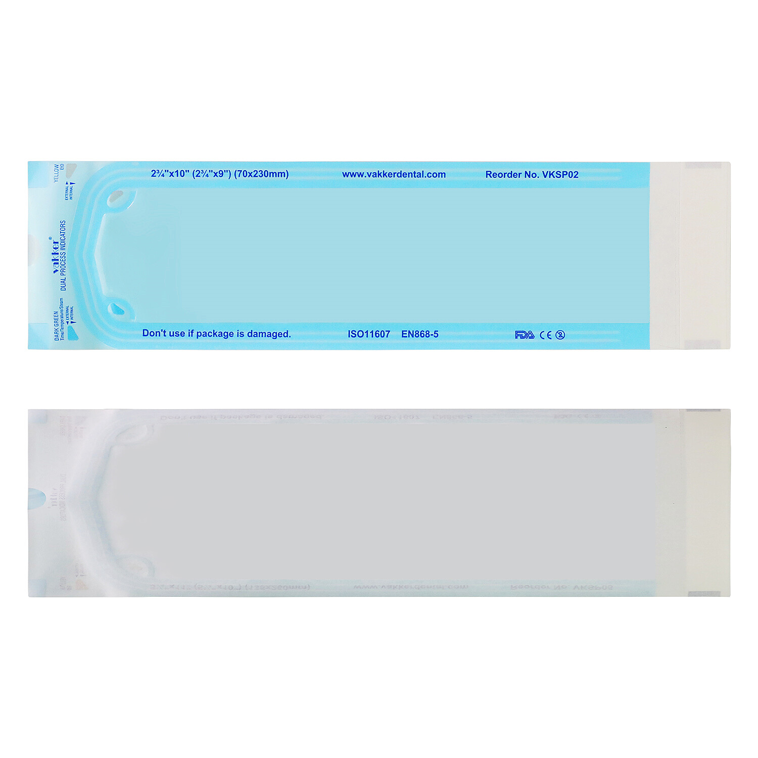1000pc 2.75″ x 10″ Self Sealing Sterilization Pouches Autoclave, Sterilizer Bag