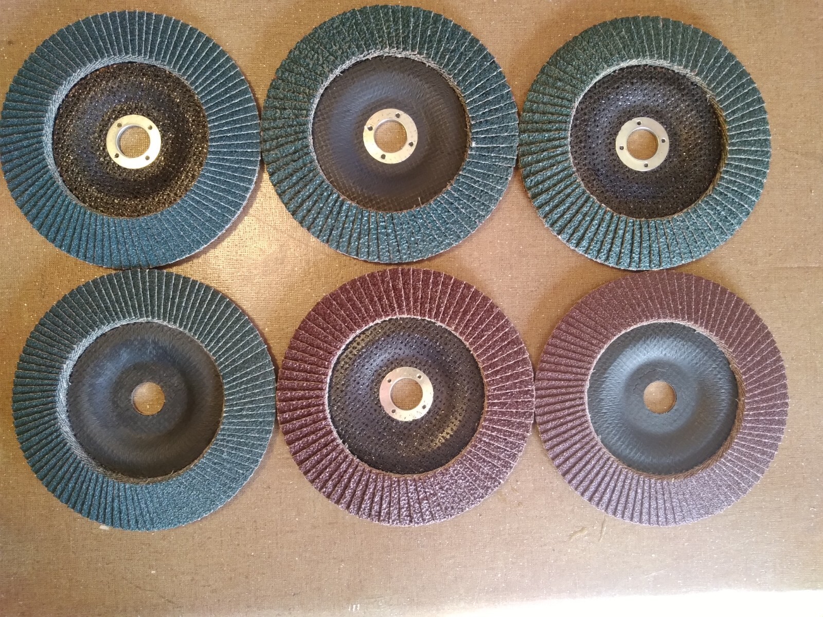 6 pieces 7″ X 7/8″ ZIRCOTEX Super Abrasive Flap Discs assorted