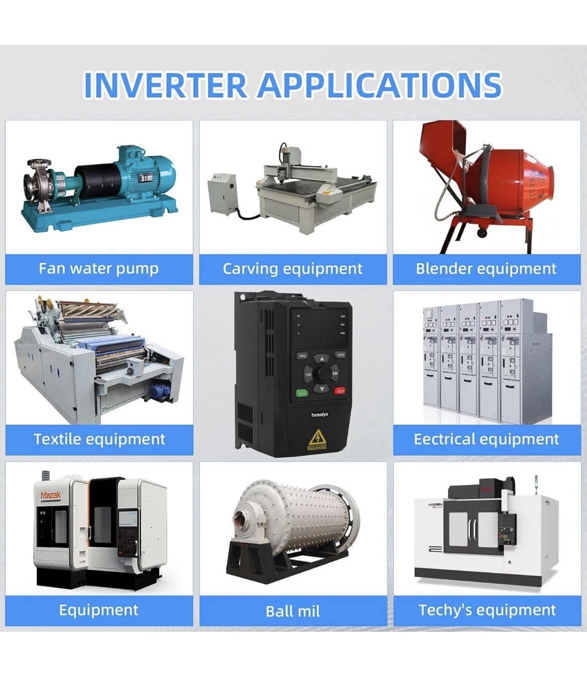 VFD 2.2KW 3HP 200-240V Inverter 1 Phase Input 3 Phase 0-400HZ Output 9A Variable