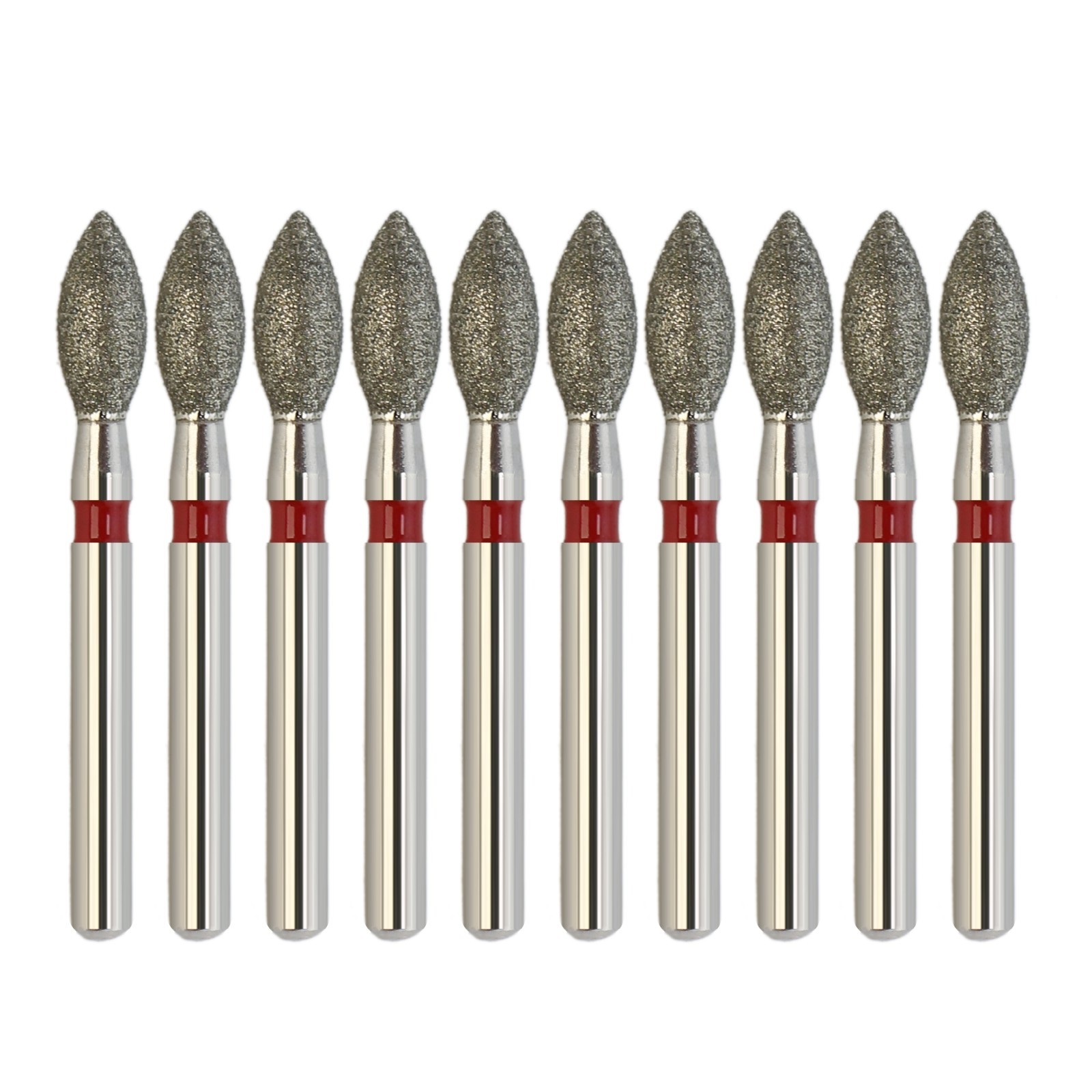 Multi-Use Football Diamonds Dental Friction Grip Burs FG 368/023F Fine Grit Red