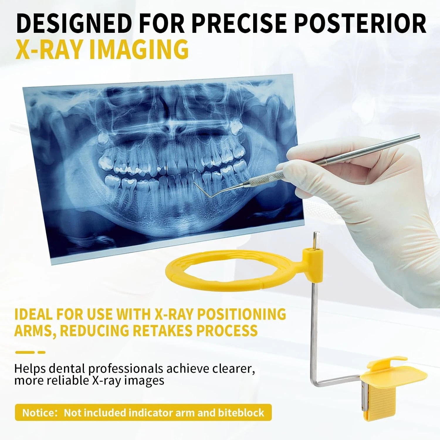 Autoclavable Universal Digital Sensor Holder Bite Block X-Ray Aiming Ring Arms