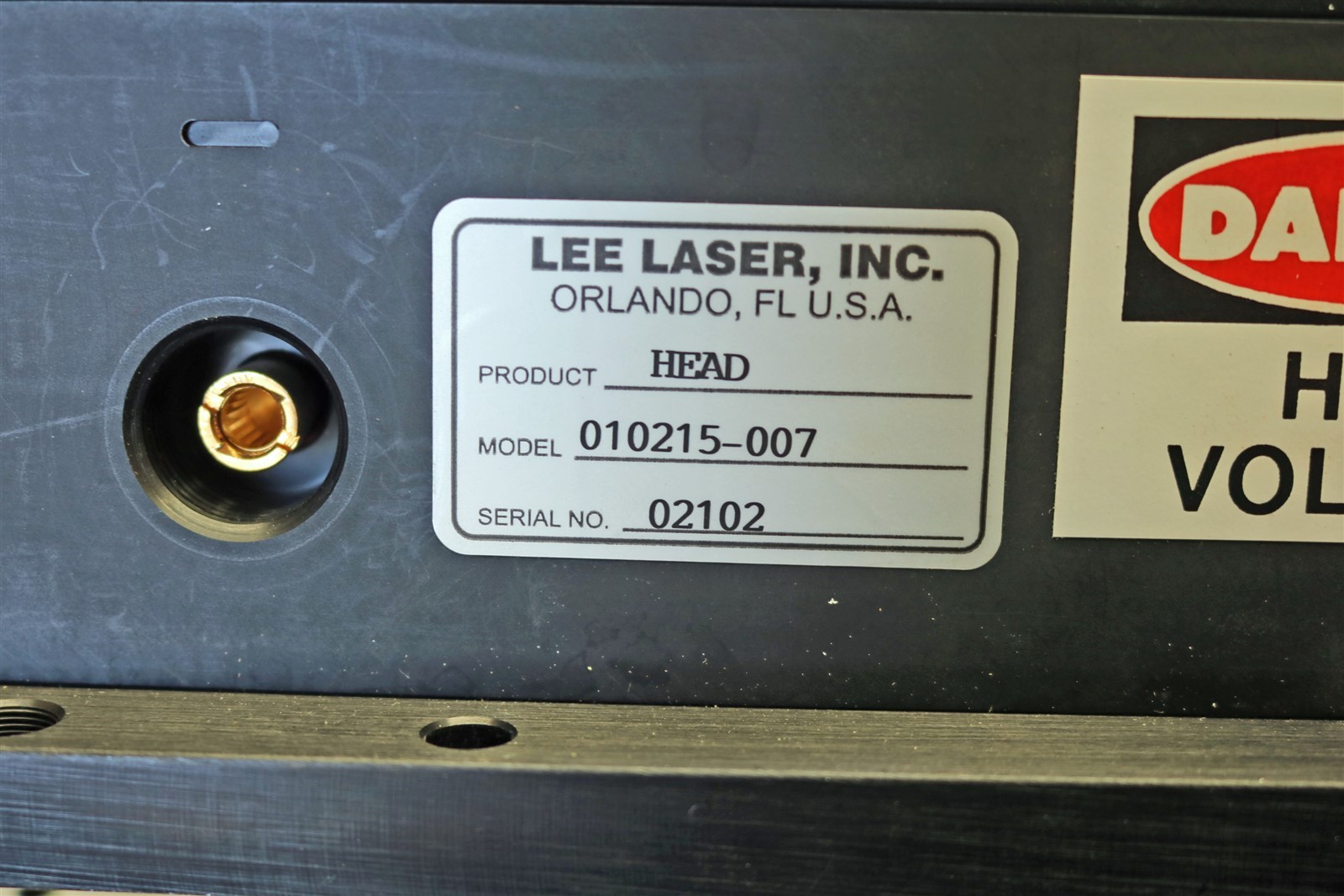 Lee Yag Laser Head 010215-007 1319nm, 100W, Water Cooled W/ Cables – – E2787