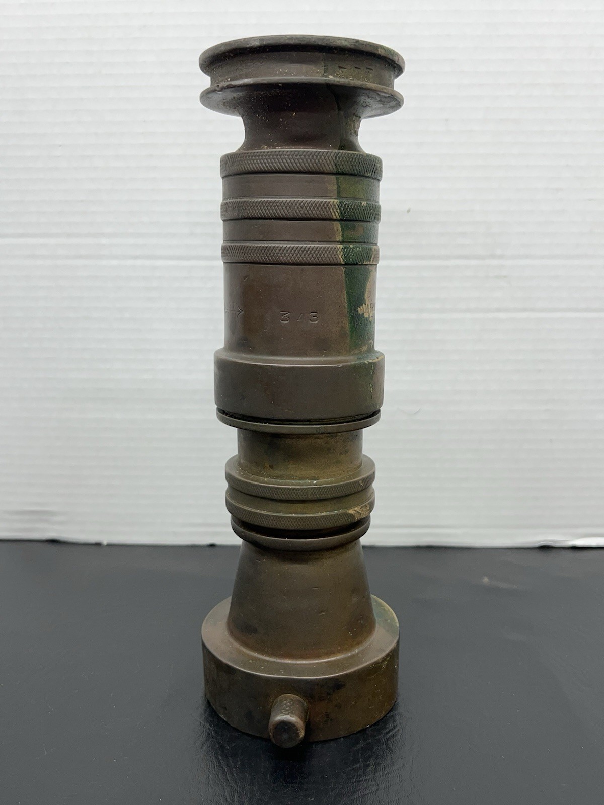 USN Navy Akron Brass Fire Nozzle Mist Stream 3” x 10 1/2” 7lbs