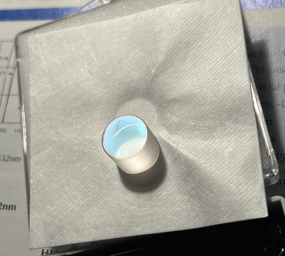 CVI HM YAG mirror for 1064/532nm Ø1/2″ 99%R @ 0° PLCX .50 meter ROC