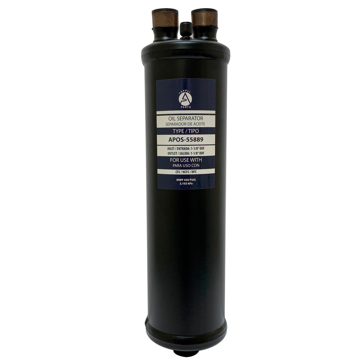 Appli Parts APOS-55889 1-1/8 in ODF Oil Separator, compatible with CFC,HCFC,HFC,