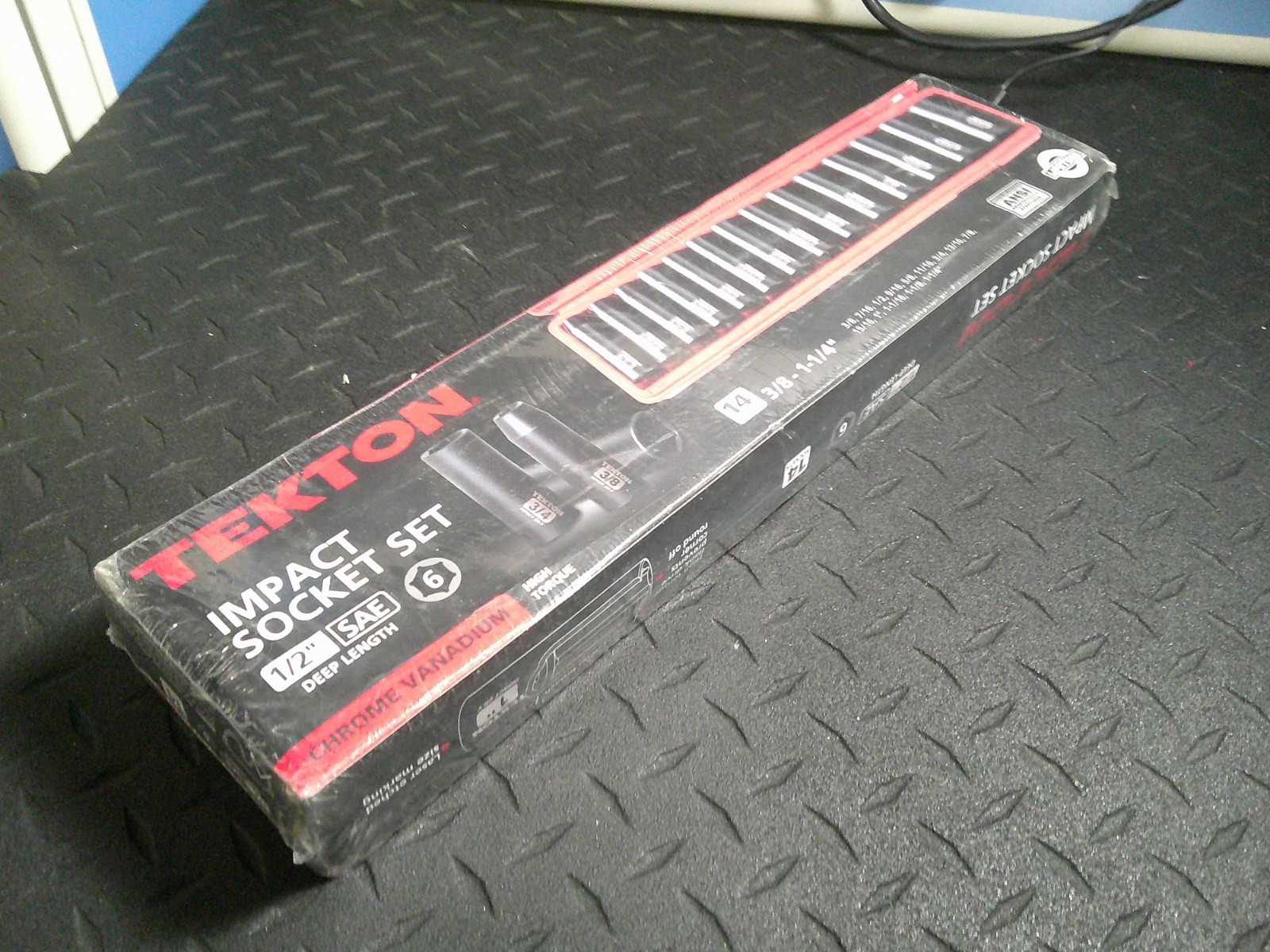 Tekton SAE Impact Deep Socket Set 1/2 Drive Chrome Vanadium 3/8″-1-1/4″ [C-0.5]