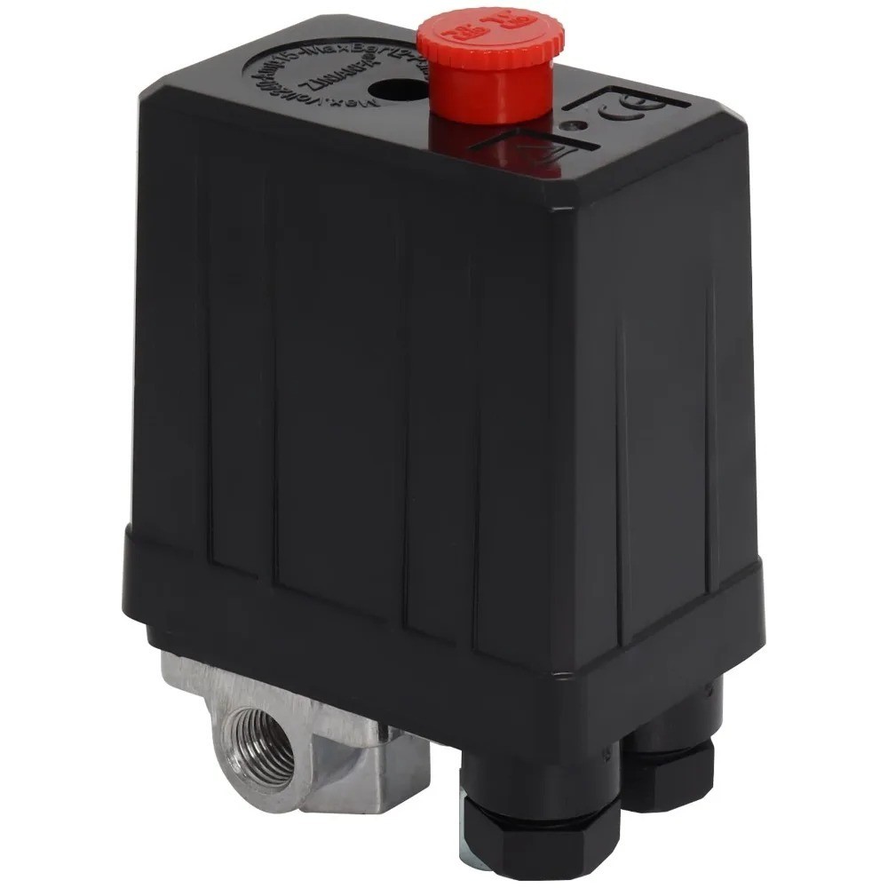Central Pneumatic Air Compressor Pressure Switch Control Valve 4-Port 90-125 PSI