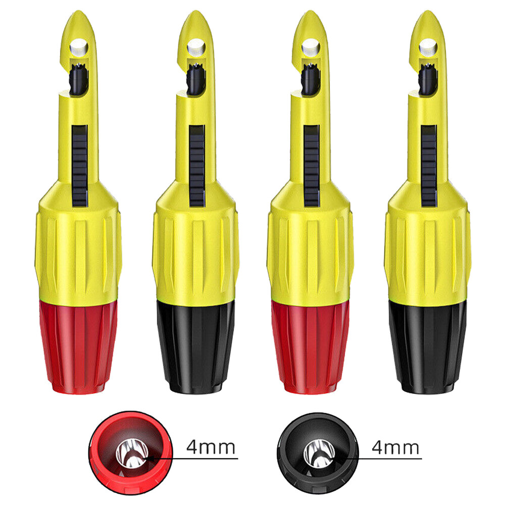 4PCS Automotive Repair Wire Piercing Puncture Probe Test Clip with 4mm Jack New