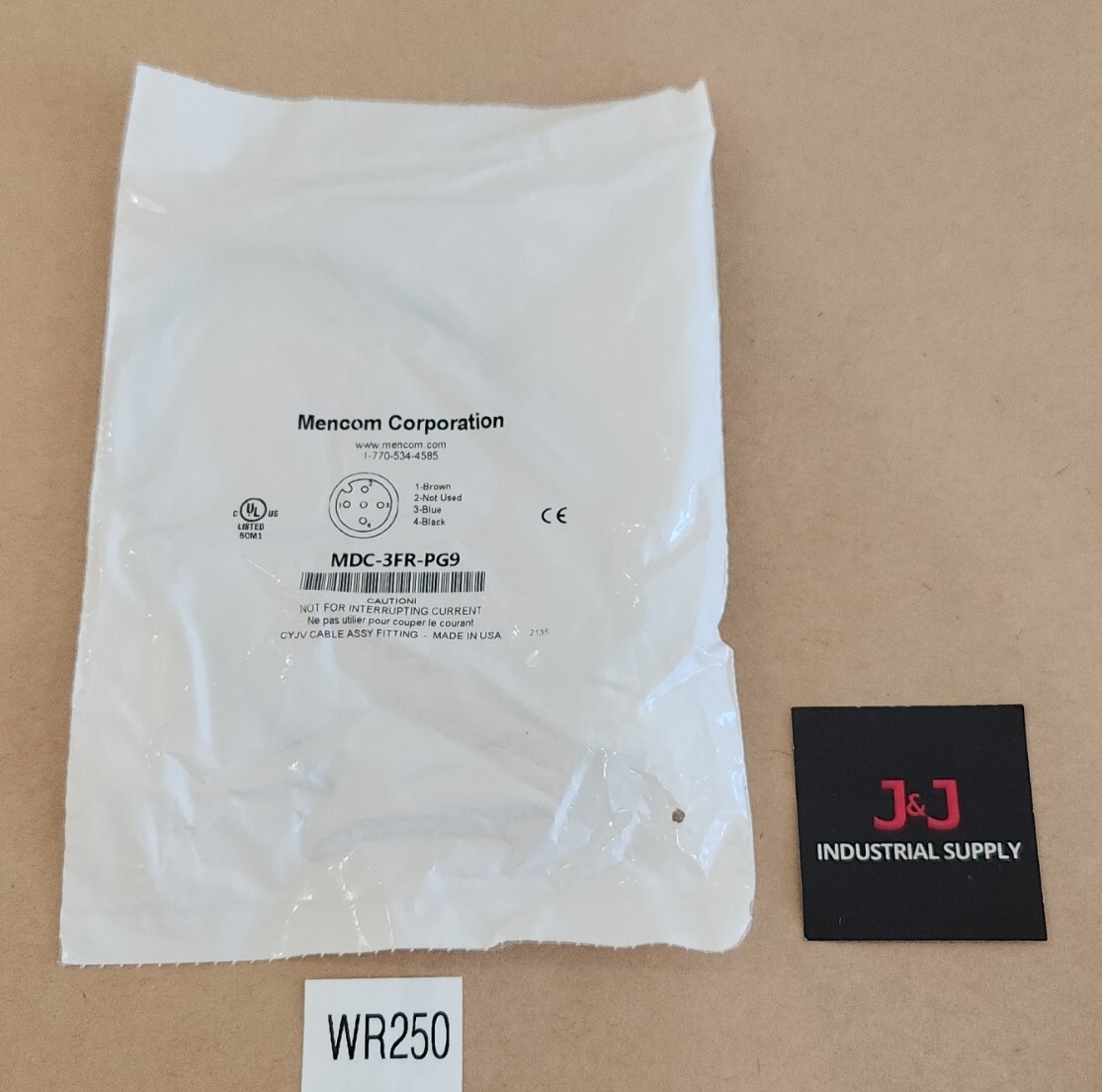 *BRAND NEW FACTORY SEALED* Mencom Corporation MDC-3FR-PG9 Cordset + Warranty!