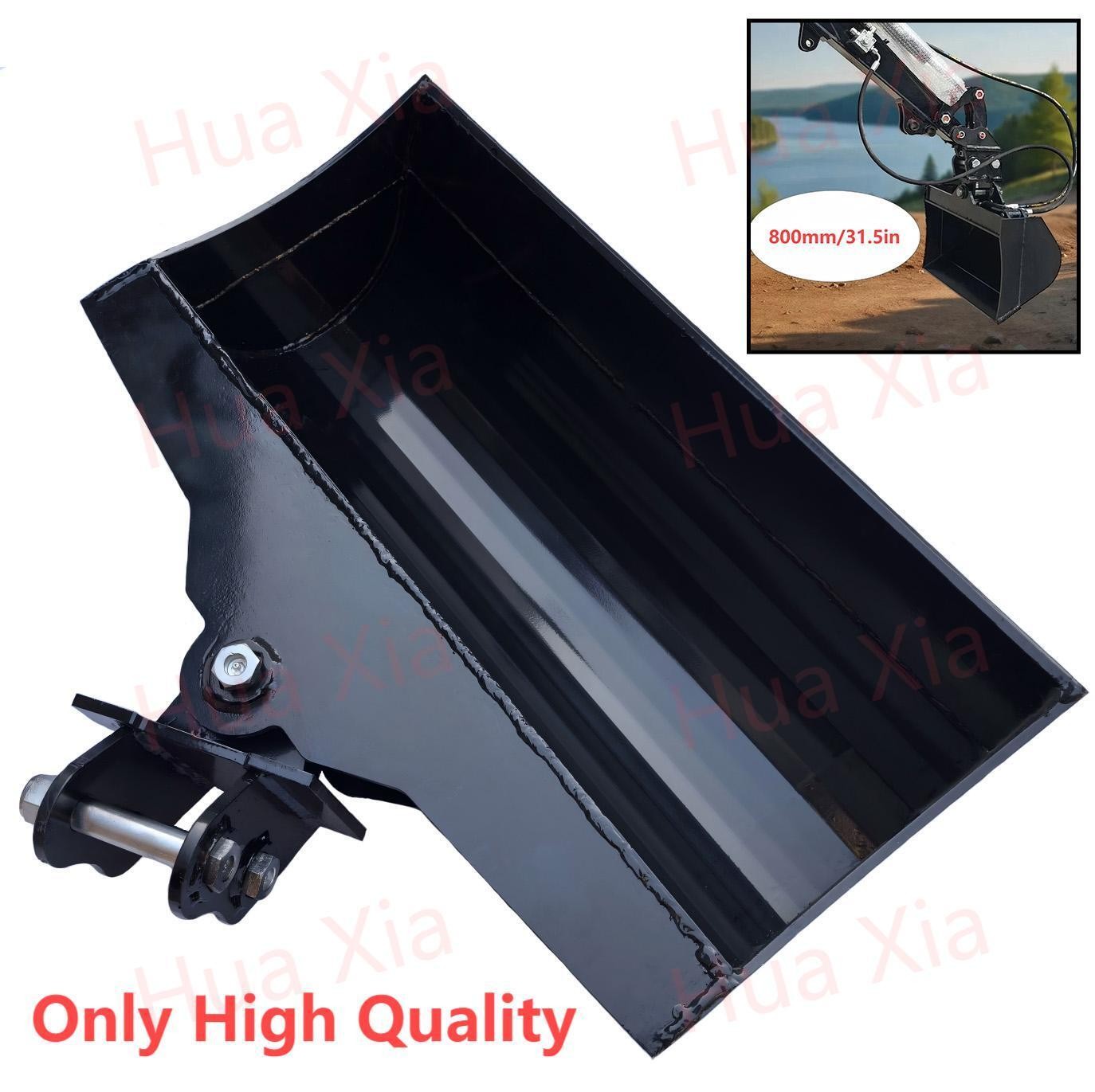 TYPHON 800mm Lengthen Tilting Bucket Attachment for 0.8T-2T Mini excavators.