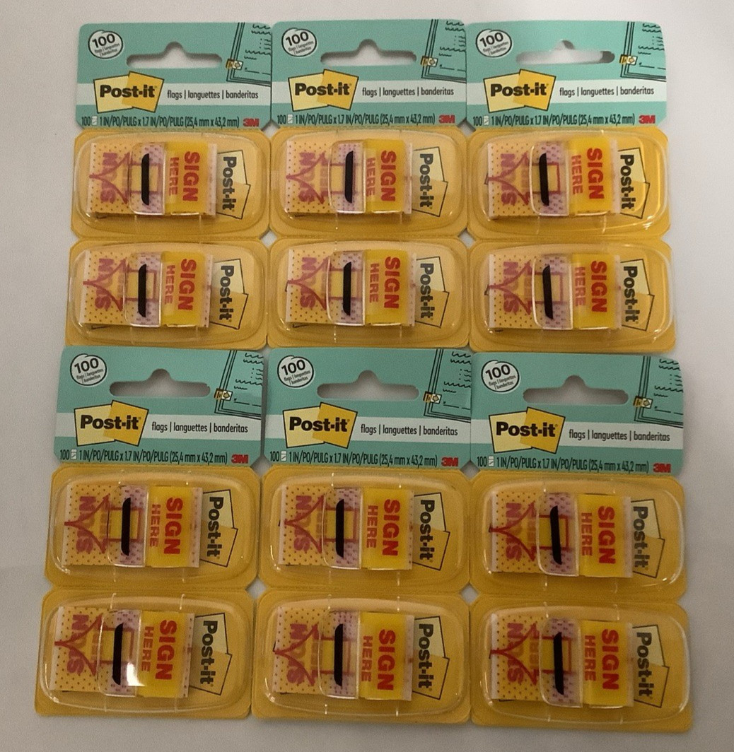 600 Flags Post-it “Sign Here” Flags 680-SH2 1 in. x 1.7 in.