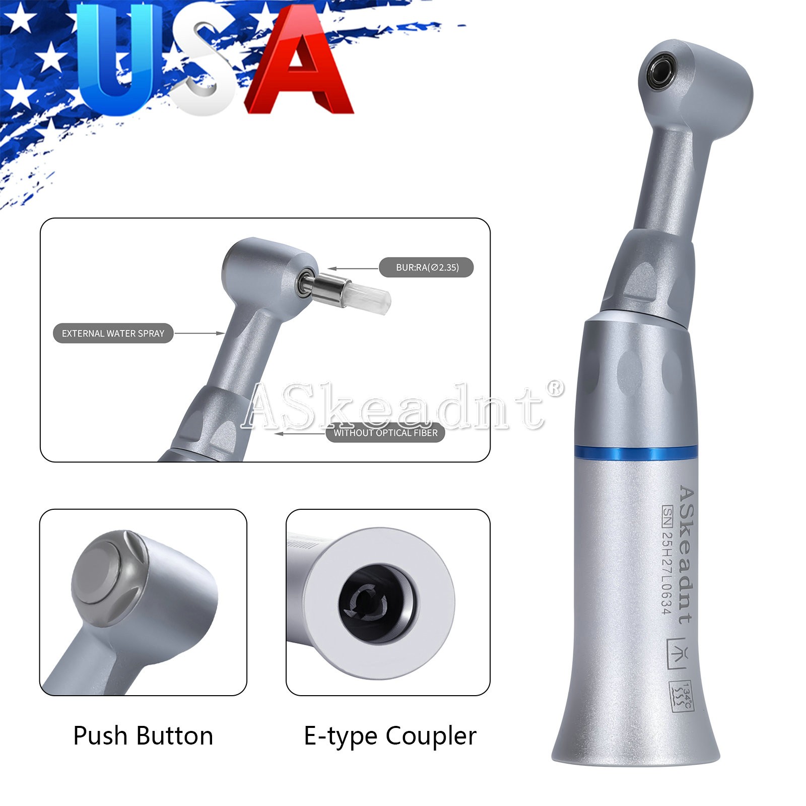 NSK Style Contra Angle Slow Low Speed Handpiece Fit NSK 1.60/2.35mm 1Pc/5Pcs L