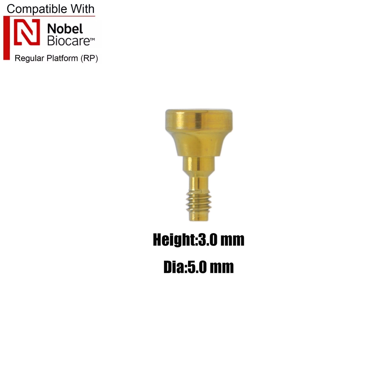 US 5Pcs Dental Healing Cap Abutment RP/NP Compatible Nobel Active ∅3.6 ∅5.0 ∅6.0