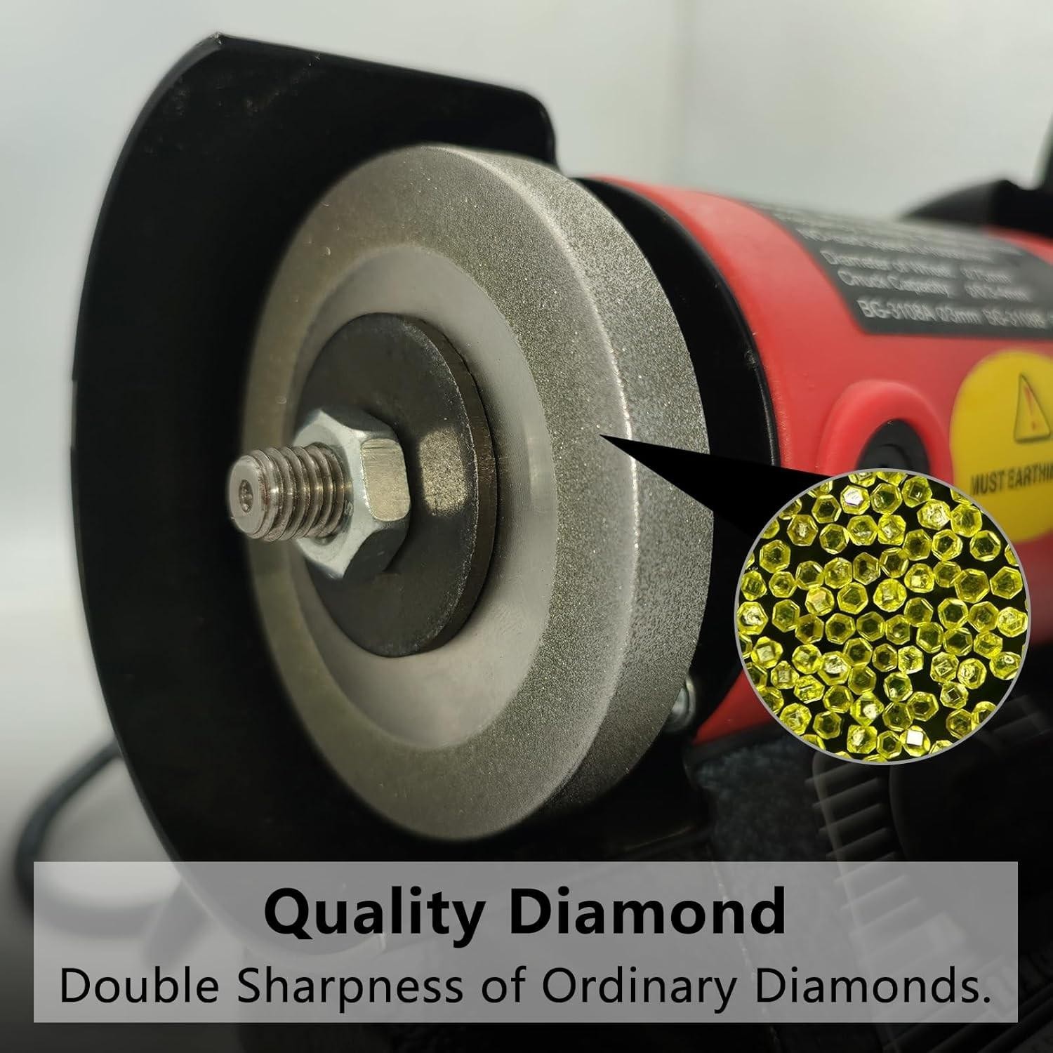 3 Inch Flat Diamond Grinding Wheel 150 Grit, 1/2″ Arbor, 10mm Wide for Grindi…