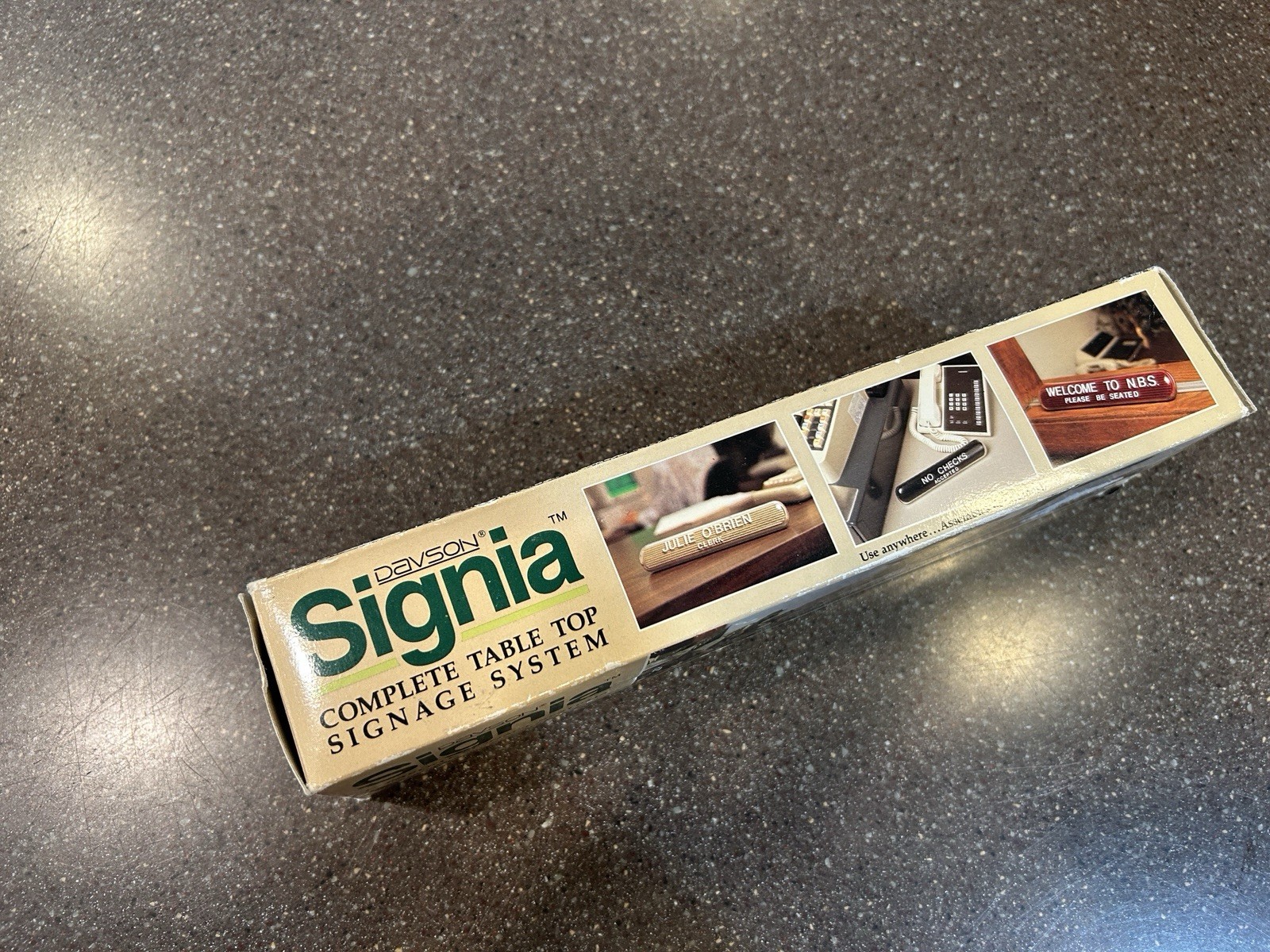 Davson Signia Tabletop Signage 5612Gray Tabletop New Old Stock