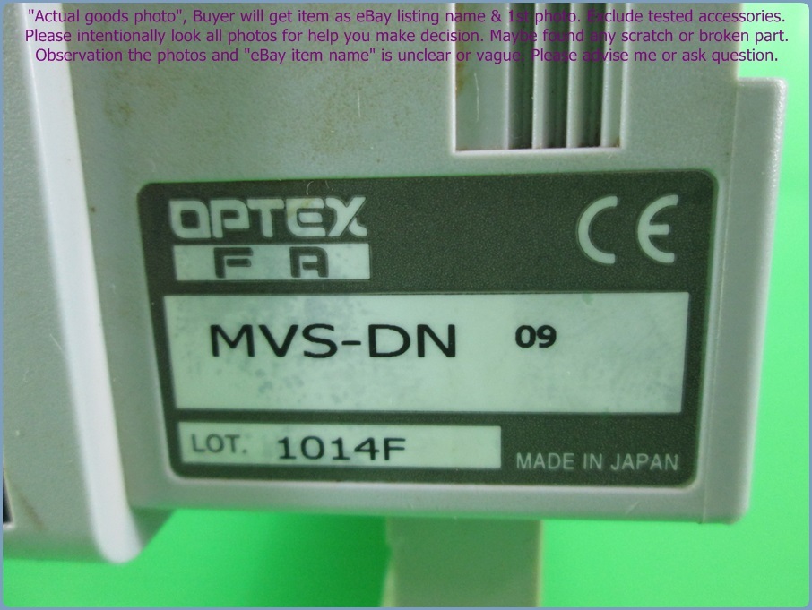 OPTEX FA MVS-DN, Megapixel image sensor as photo, sn:014F, Untested.