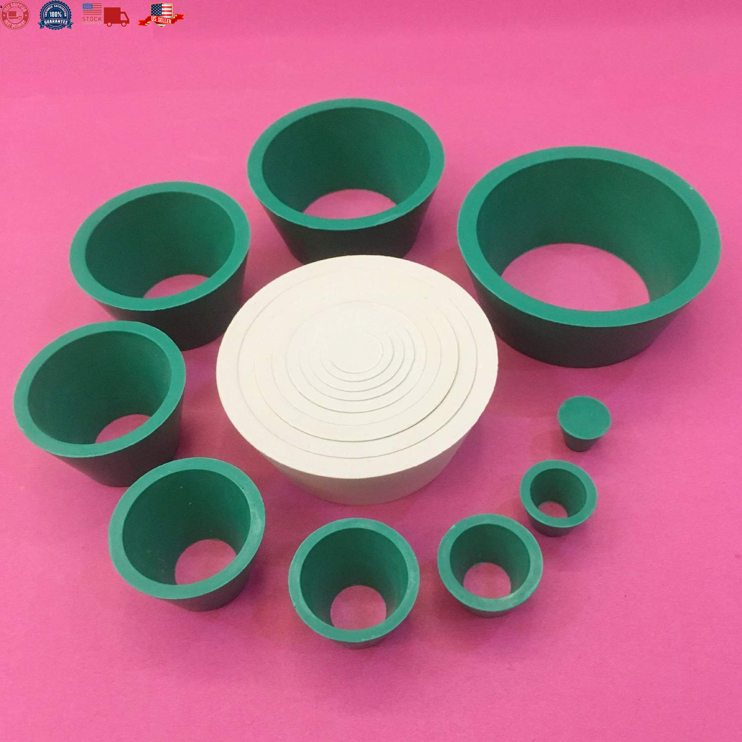 9 Count Filter Adapter Cones Set , Buchner Funnel Flask Adapter Set ,
