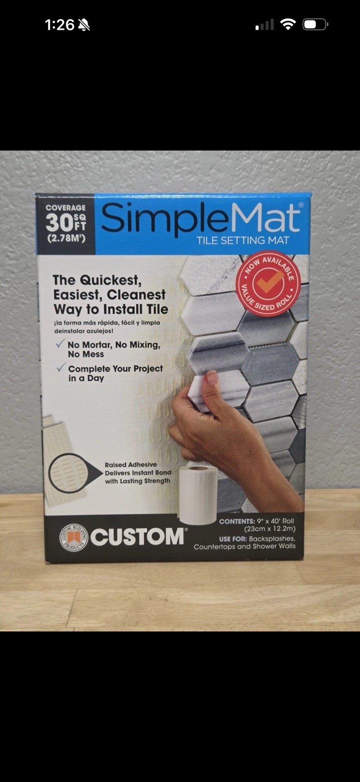 Custom Building Products Simplemat 30 sq. ft. Tile Setting Mat