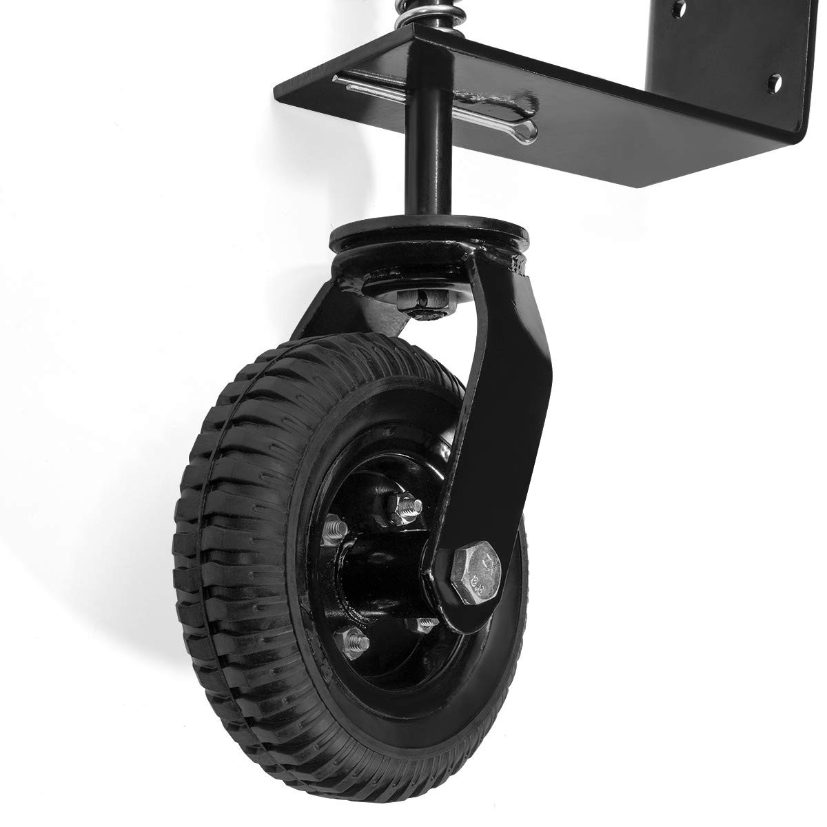 Stark USA Universal 8″ Flat-Free Tire Gate Wheel Suspension Spring-Loaded Wood C