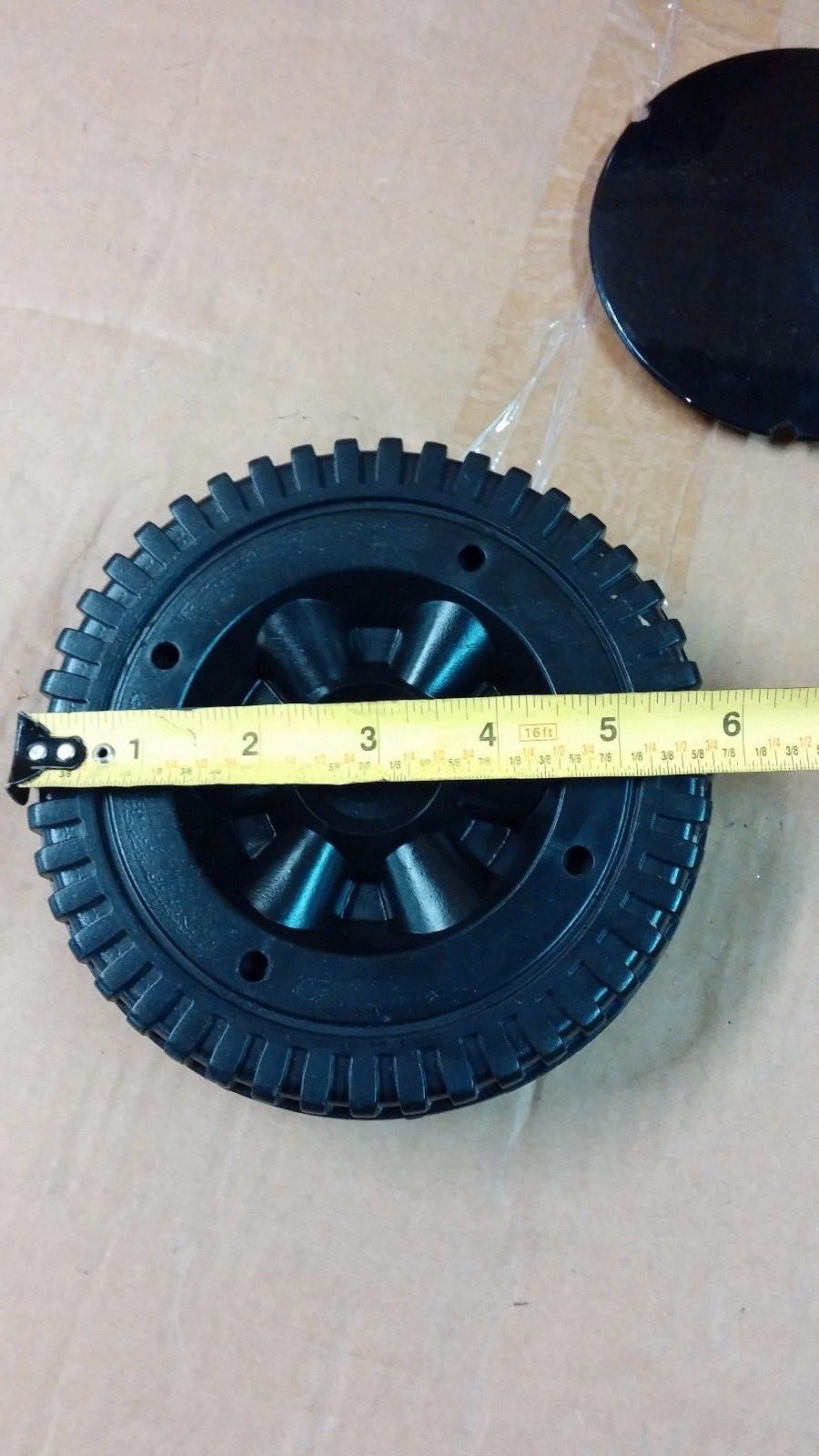 Threaded Hard Plastic Tires 5 3/4″ X 5 3/4″ X 1 1/2″ Wheels Lot of 2 Wheels